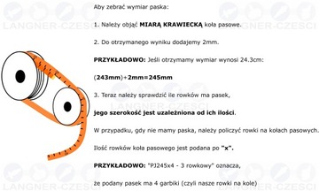 Рифленый приводной ремень 232 мм х 10 мм 3 канавки