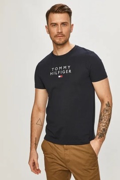 Koszulka T-shirt męski Tommy Hilfiger granatowy r. M