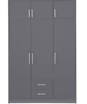 Шафа висока тридверна Сіра кімнати Smart SR2N2 антрацит висока