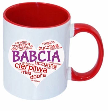 KUBEK NA PREZENT DZIEŃ BABCI SERCE