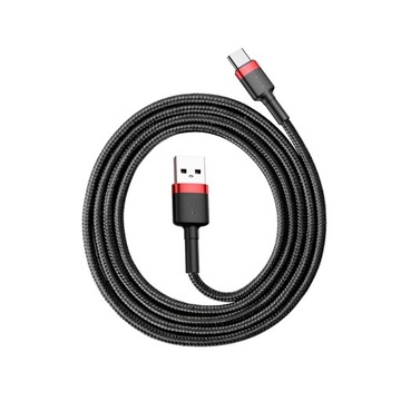 Кабель USB-C QC3.0 3A прочного нейлонового кабеля Baseus Cafule/шнур USB-C QC3.0 3A