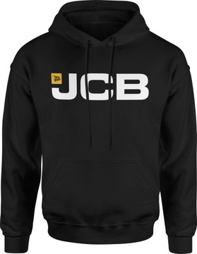 MĘSKA BLUZA Z KAPTUREM JCB DLA BUDOWLAŃCA ROZM XXL DRESOWA NADRUK
