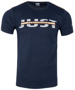 KOSZULKA MĘSKA T-SHIRT GRANATOWA BAWEŁNA M