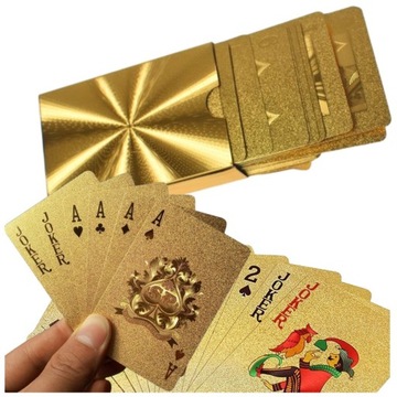 Пластиковые золотые игральные карты
