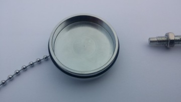 Заглушка для сливного сифона раковины из нержавеющей стали fi38 мм с высоким глянцем