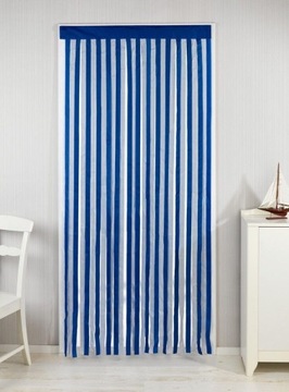 ZASŁONA NA DRZWI biało-niebieska 90x200 cm WENKO