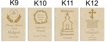 DREWNIANY ALBUM na roczek prezent metryczka grawer