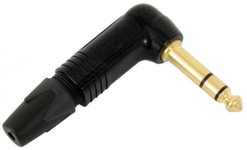 Neutrik NP3RX-B wtyk jack TRS kątowy złocony
