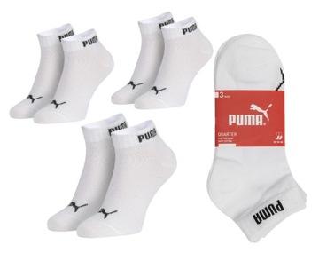 Skarpety Puma quarter 3-pack białe 35/38