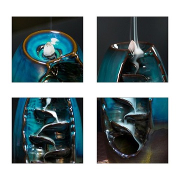 KOMINEK ZAPACHOWY CERAMICZNY WODOSPAD Z DYM UKADZIDŁO STOŻKOWE PŁYNĄCE KNOT