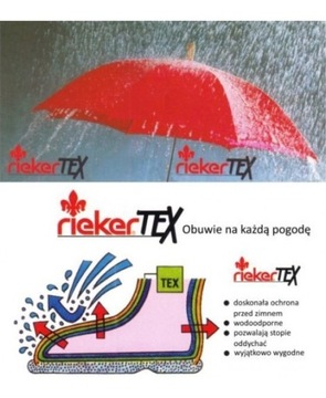 RIEKER TEX buty, botki, trzewiki damskie L7144