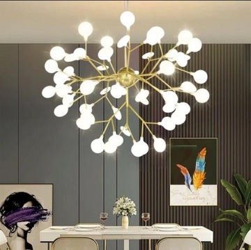 Nowoczesna lampa wisząca dekoracyjna ZŁOTA 36xG4
