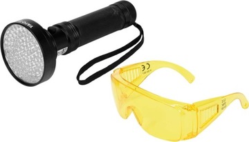 YATO UV TORCH 100LED ТЕСТЕР КОНДИЦИОНЕРА ДЛЯ ЯНТАРНЫХ + ОЧКИ YT-08582