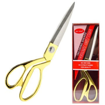 PROFESJONALNE nożyce krawieckie 24cm ZŁOTO