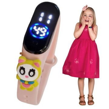 DETSKÉ HODINKY LED SMARTWATCH DOTYKOVÉ - MAČACÍ DIZAJN, IDEÁLNY DARČEK