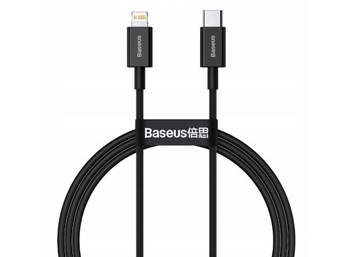 Kabel Baseus Lightning Typ C 1 m czarny do iphone