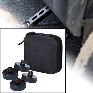 4 предмета подъемных аксессуаров с резиновым футляром для хранения.