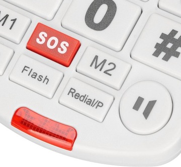 Telefon przewodowy z duymi przyciskami, biay