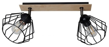 LAMPA PLAFON SUFITOWY 015-2PR LED DREWNO DRUCIAK