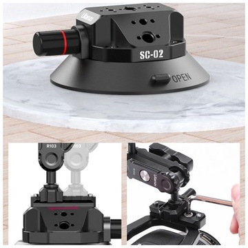 4,5″ Ulanzi SC-02 с присоской 1/4 и 3/8 + крепление Magic Arm и направляющая НАТО