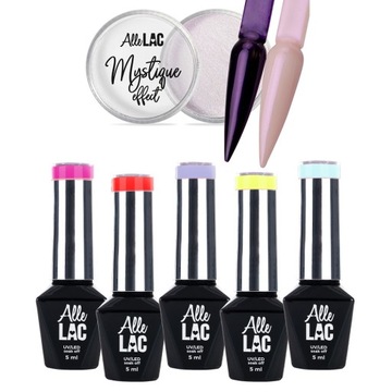 5 x LAKIER HYBRYDOWY DO PAZNOKCI 5ml OPALIZUJĄCY PYŁEK GRATIS