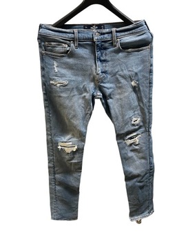 Spodnie jeansy męskie Hollister W32 L32 niebieskie