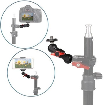 Uchwyt zaciskowy kamery z podwójnym ramieniem kulo