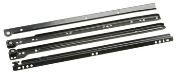 PROWADNICA ROLKOWA L 400 mm CZARNA DO SZUFLADY KOMPLET MEBLOWA 40 cm