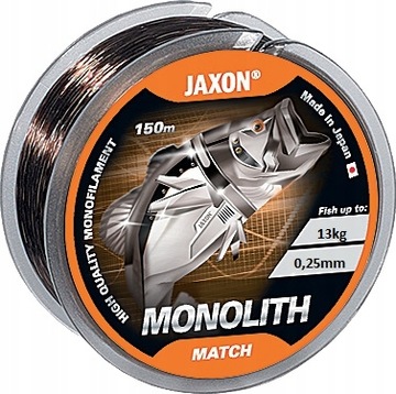 0,25mm 150m 13kg ŻYŁKA JAXON MONOLITH MATCH SPŁAWI
