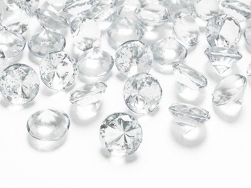 DIAMENTOWE KONFETTI BEZBARWNY 20MM 10SZT
