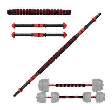 Gryf 51cm 2 szt z łącznikiem hantle sztanga ZESTAW