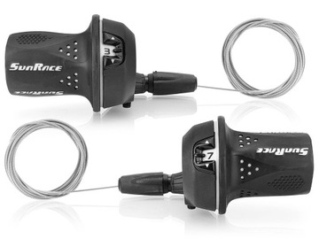 Komplet manetek obrotowych przerzutki SUNRACE Twist Shifters napęd - 3x7