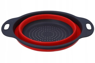 Силиконовый кухонный дуршлаг, СКЛАДНОЙ, гибкий сито с ручками.