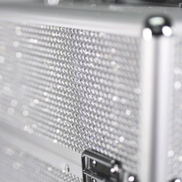 КОСМЕТИЧЕСКИЙ ЧЕХОЛ ДЛЯ ЛАКОВ ДЛЯ НОГТЕЙ, ЛАМПА с отделениями, СЕРЕБРЯНЫЙ цирконий