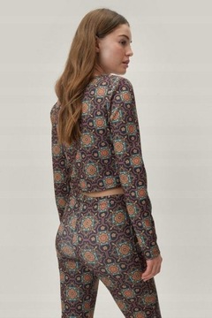 Nasty Gal jtq top wiązany print L