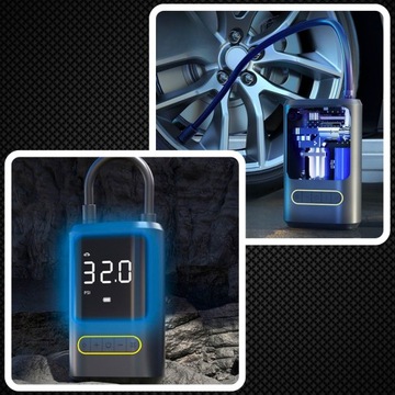 БЕСПРОВОДНОЙ ЭЛЕКТРИЧЕСКИЙ НАСОС АВТОМОБИЛЬНЫЙ КОМПРЕССОР POWERBANK LED НАСОС