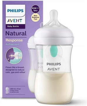 AVENT BUTELKA NATURAL RESPONSE AIRFREE 260ml 1M+