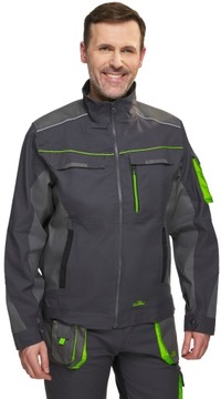 Kurtka bluza robocza ochronna męskie dopasowana SZARA STRETCH SLIM 52