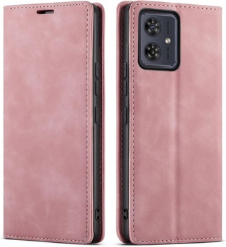 МАГНИТНЫЙ КОЖАНЫЙ ЧЕХОЛ ДЛЯ MOTOROLA MOTO G54 5G / Power Edition + СТЕКЛО