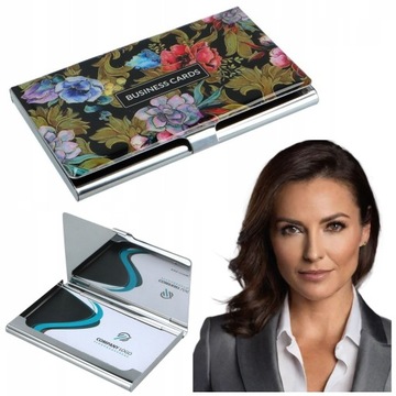 Wizytownik etui na wizytówki elegancki w kwiaty damski Floral Story CARMANI