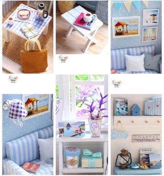 DOMEK DLA LALEK DREWNIANY DO ZŁOŻENIA DIY POKÓJ