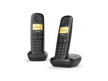 Телефон GIGASET A170 Duo черный две наушники