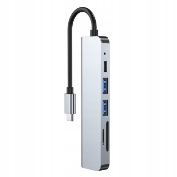 Док-станция TECH-PROTECT V4-Hub 6in1 серый