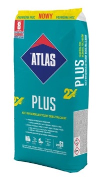 ATLAS PLUS TILE ADHESIVE 25KG C2TE DURABLE HIGHLY FLEXIBLE DEFORMABLE