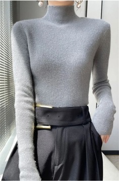 Осенне-зимний толстый вязаный свитер Женская мода