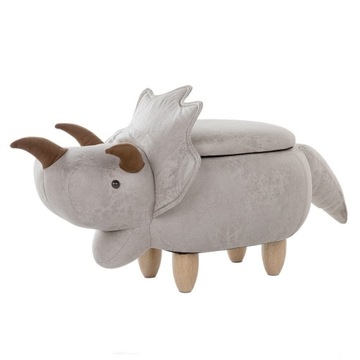 Pufa Zwierzak Ze Schowkiem Szara Triceratops Lumar