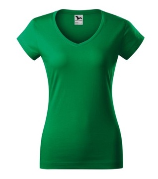 DAMSKA koszulka w serek T-SHIRT MALFINI FIT V-NECK BLUZKA roz. M