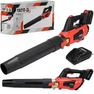 YATO АККУМУЛЯТОРНЫЙ ПЫЛЕСОС ДЛЯ ЛИСТЬЕВ, СНЕГА, ПЕСКА 18В + 4Ач
