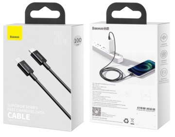 КАБЕЛЬ BASEUS USB-C КАБЕЛЬ БЫСТРОЙ ЗАРЯДКИ ДЛЯ LIGHTNING IPHONE PD 20ВТ 1М