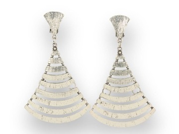 Klipsy do uszu srebrne wiszące